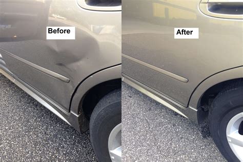 Paintless dent repair examples
