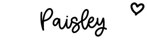 Paisley Name Origin
