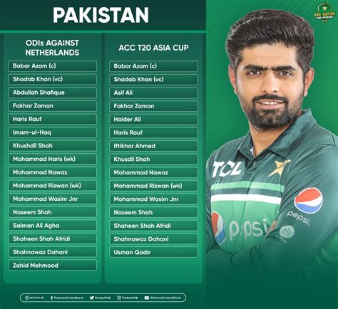 pak squad for today match