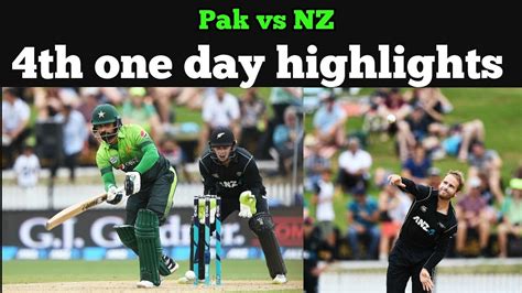 pak vs nz 4th odi 2018 highlights