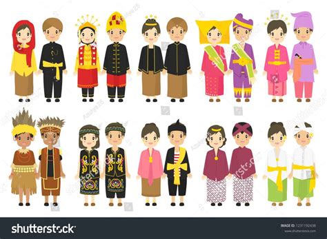 pakaian adat indonesia kartun