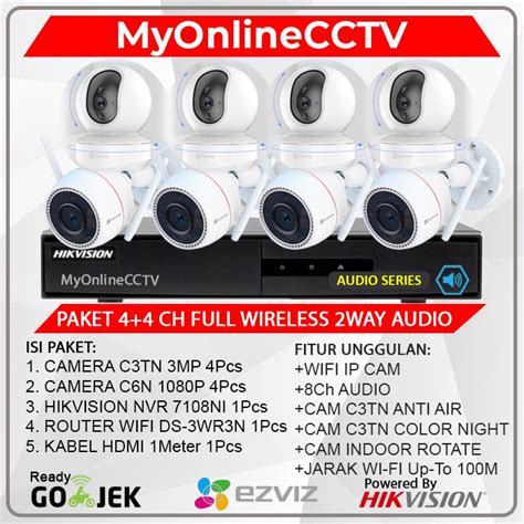 Jual Paket CCTV Wireless 8 Channel 2MP / NVR Kit 8 Channel Jakarta