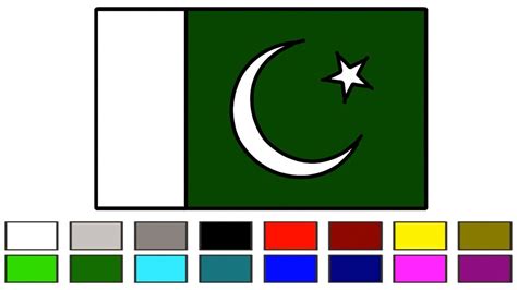 pakistan flag drawing