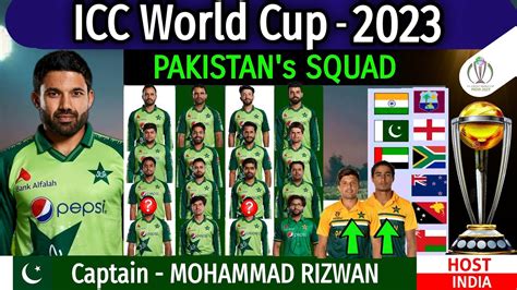 pakistan icc world cup 2023 squad