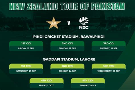 pakistan vs new zealand odi schedule 2023