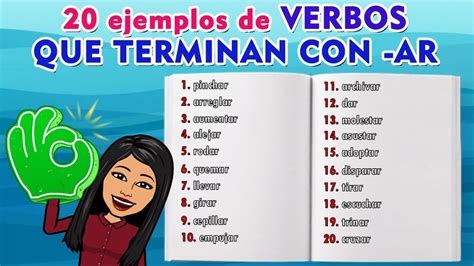 Conoce Algunos Verbos en Español con terminación en "ar" "er" "ir