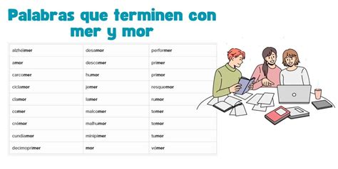 Palabras Que Terminen Con Mer Para Niños De Primaria Niños Relacionados