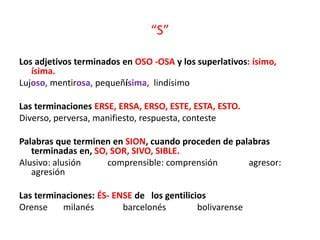 PPT Adjetivos que terminan en PowerPoint Presentation, free download