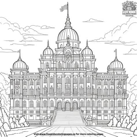 Palace Interior Coloring Pages