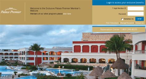 palace resorts members log in