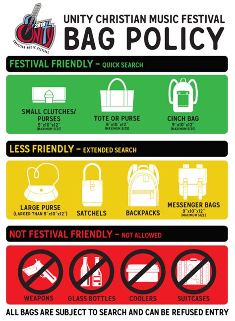 palace theater bag policy