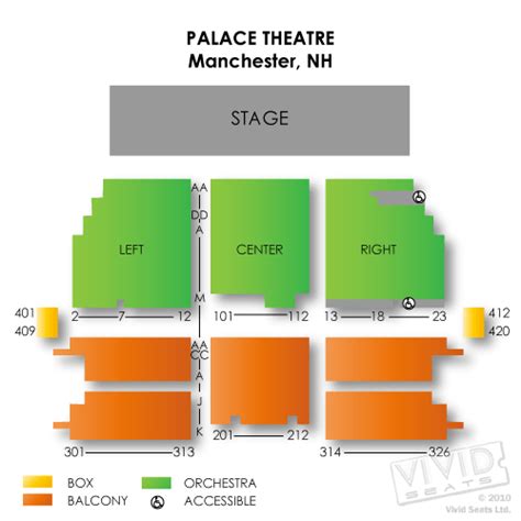 palace theatre seating chart manchester nh