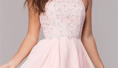 Pale Pink Hoco Dresses GlitterKnit Short Sweetheart Dress PromGirl Dress Short