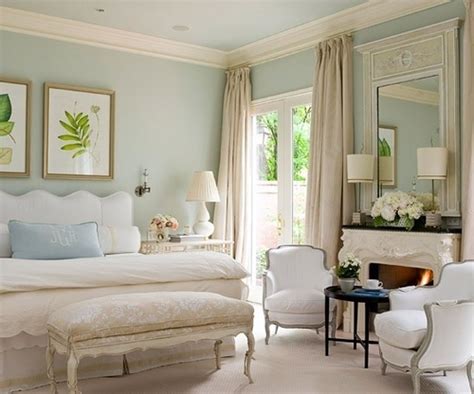 Duck Egg Blue Bed Transitional bedroom Rebecca Hay