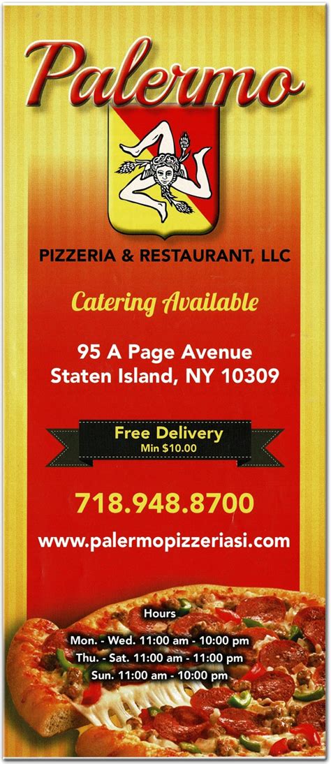 palermo pizza staten island menu