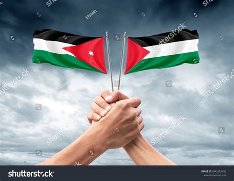 palestine and jordan flag