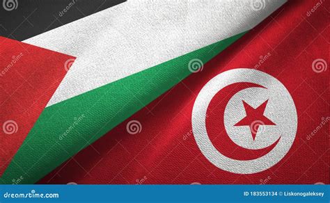 palestine and tunisia flags