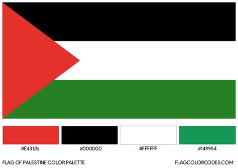 palestine flag colors code