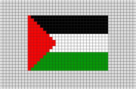 palestine flag pixel art