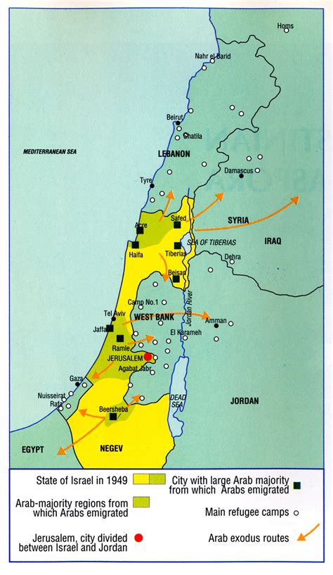 palestine map 1950