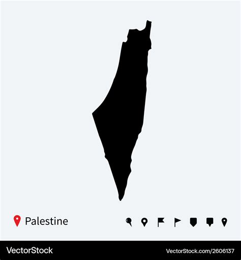 palestine map vector