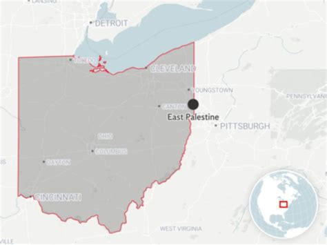 palestine ohio derailment map