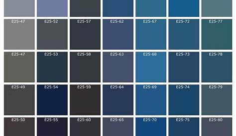 Palette de couleurs gris, Nuancier bleu, Peinture bleu gris
