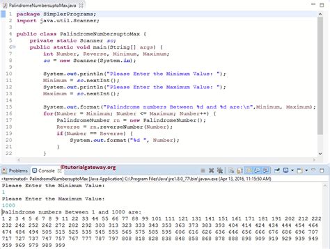 palindrome program in java with explanation