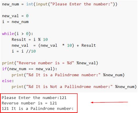 palindrome program in python using for loop