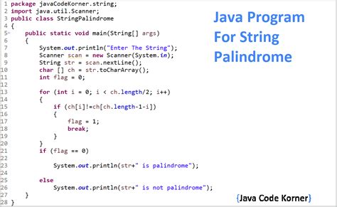 palindrome string in java using while loop
