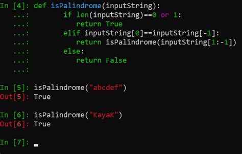 palindrome using recursion in python