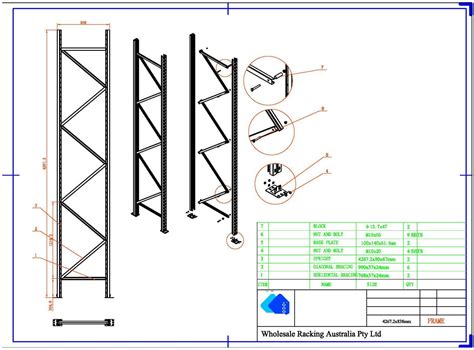 Pallet Racking Frame Dimensions
