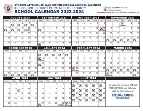 Palm Beach County School District Calendar 2024-25