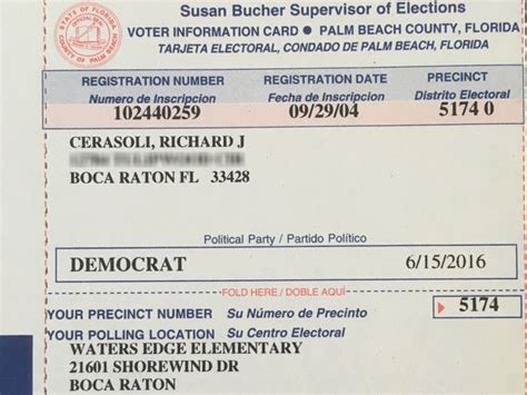 palm beach county voter registration card
