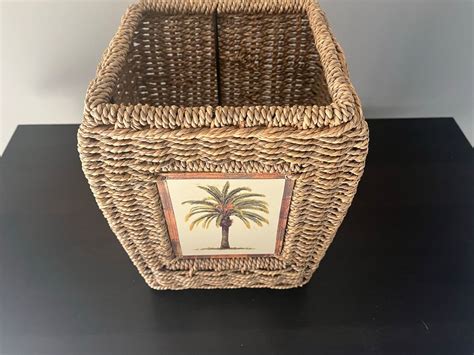 Palm Tree Wastebasket