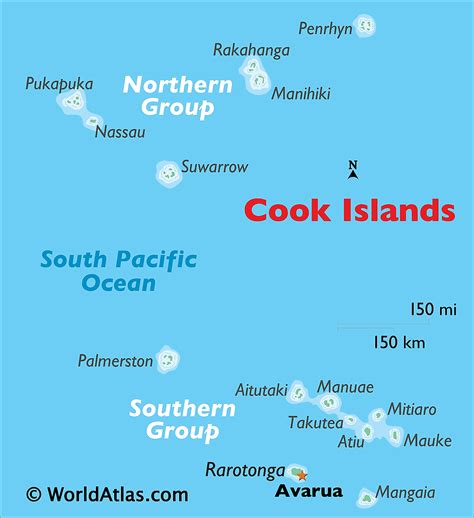 palmerston cook islands map