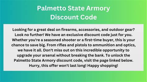 Palmetto State Armory Discount Code 2023
