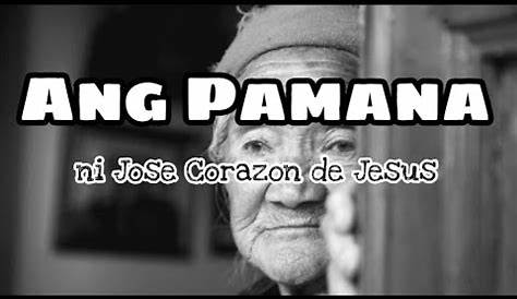 Tula Pamana ni Jose Corazon de Jesus by soledad Ocampo