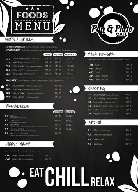 Pan&Plate Cafe Menu