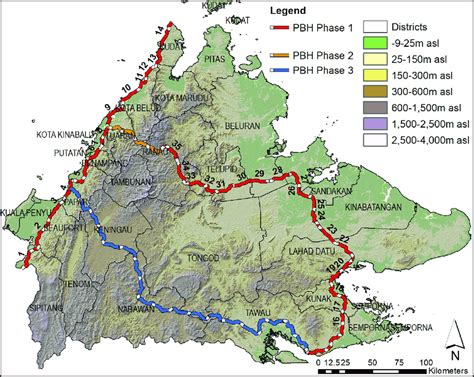 pan borneo highway route