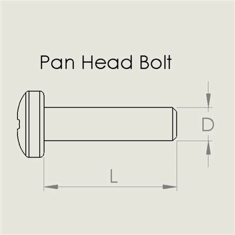 Pan Head Bolt Dimensions