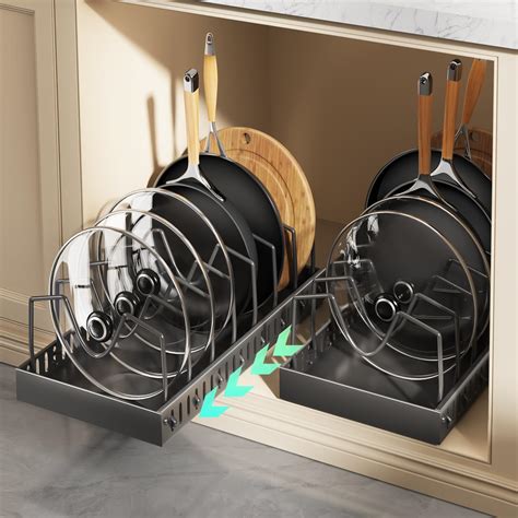 Pan Lid Storage Pull-Out Tray
