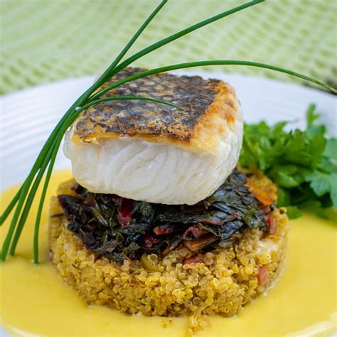 pan seared chilean sea bass with skin