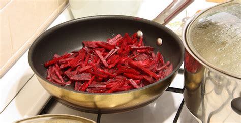 pan-frying beetroot