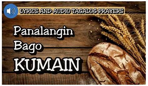 Panalangin Bago Kumain | Panalanging Pambata | Tagalog Prayer for Kids
