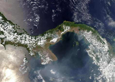 panama canal satellite view