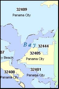 Panama City Beach Fl Zip Code Map Zip Code Map
