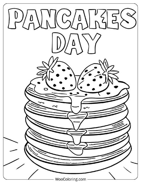 Pancake Coloring Page Printable