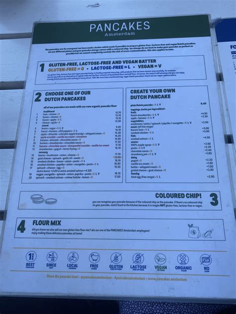 Pancake Factory Amsterdam Menu
