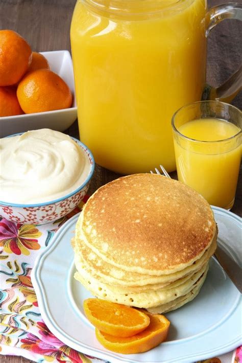 pancakes and orange juice
